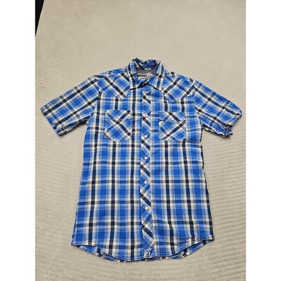 Wrangler Shirt Mens Small Pearl Snap Western 20x Competition Advanced Comfort - Picture 1 of 7